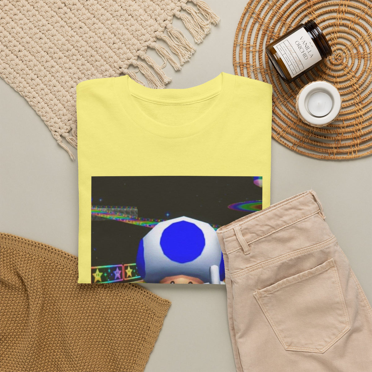 Blue Toad Flipping Off On Rainbow Road Tee