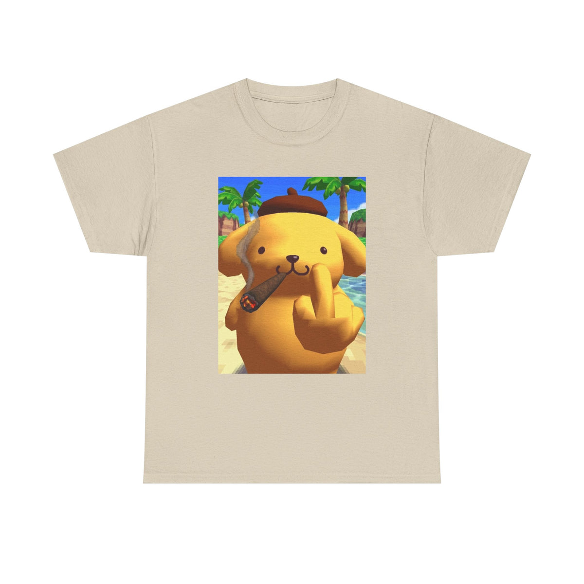 Pompompurin Smoking Blunt & Flipping Off