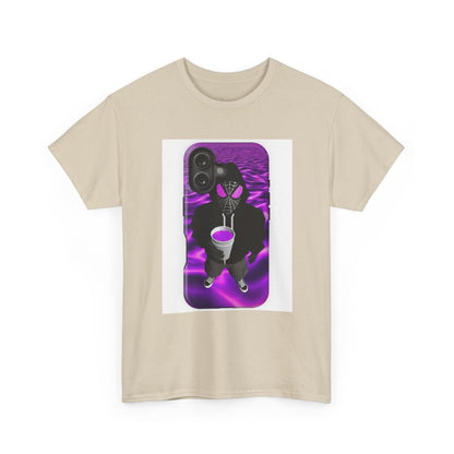 Pixelated Web-Slinger Holding Purple Drink Tee