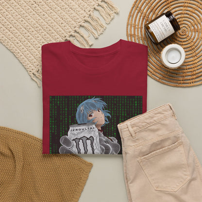 Rei Ayanami Holding Monster Energy Wireframe Tee