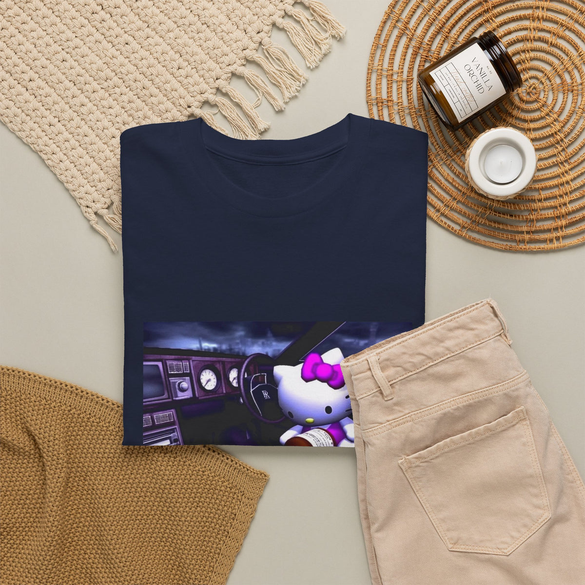 Hello Kitty Pours Lean In Car Tee