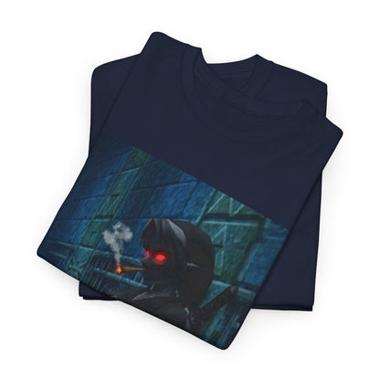 Dark Elf Smoking Blunt In Dungeon Tee
