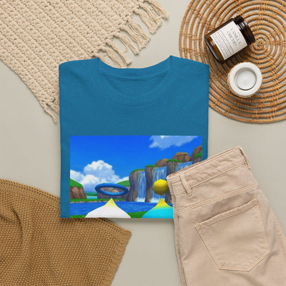 Chao Flipping Off On Green Hills Tee