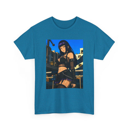 Gothic Anime Girl Staring Cityscape Tee
