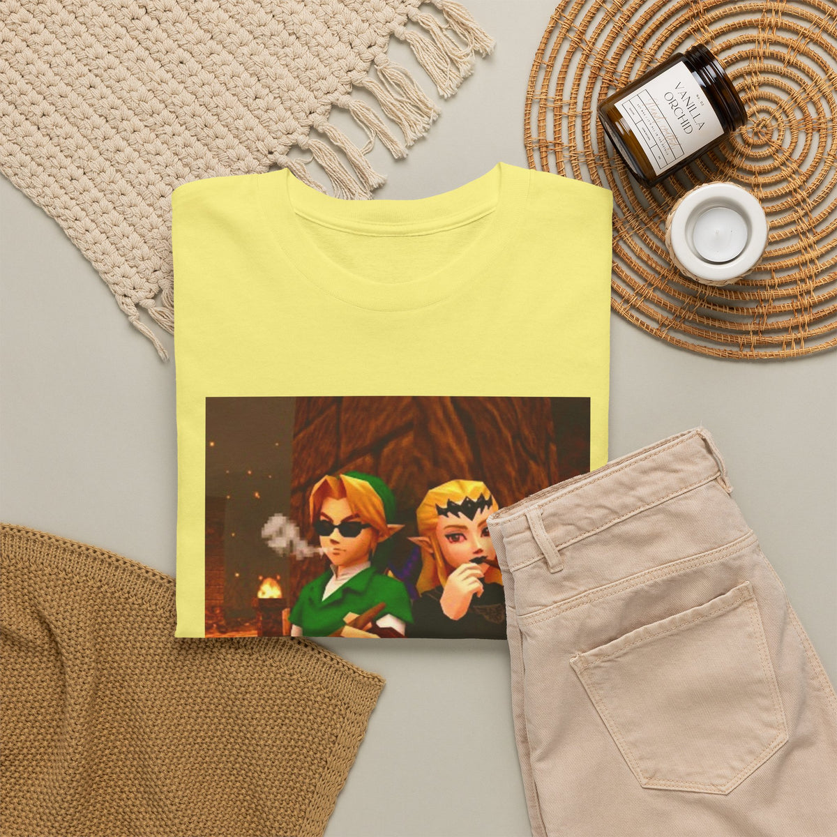 Link and Zelda Chillin' With Cigars Tee