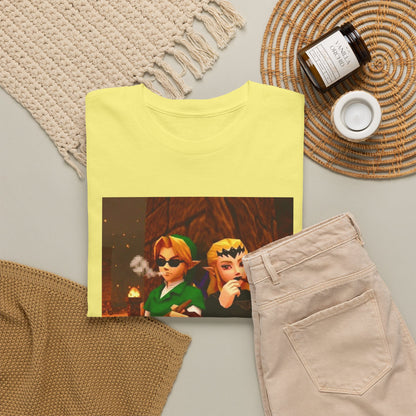 Link and Zelda Chillin' With Cigars Tee