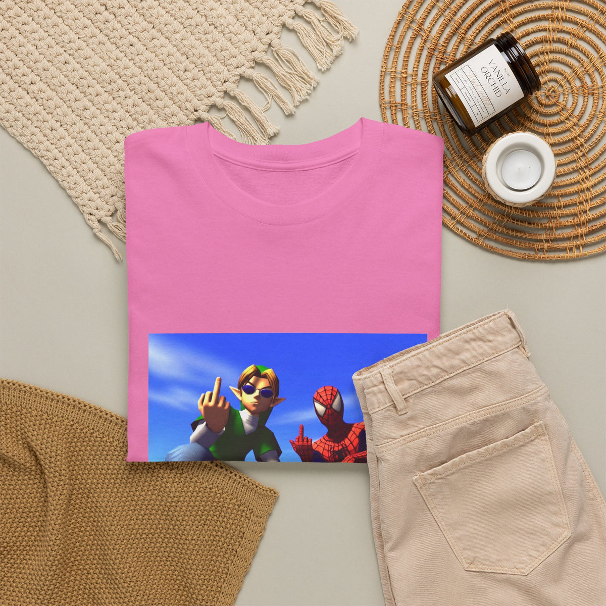 Link And Spider-Man Flipping The Bird