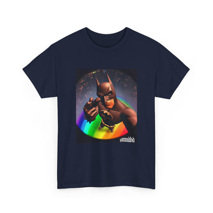 Batman Giving Finger Over Rainbow City