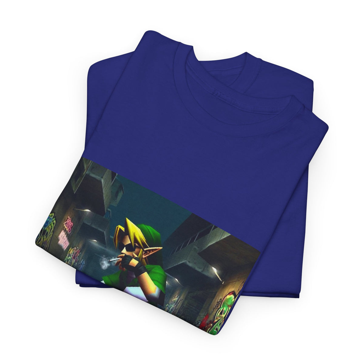 Street Link Smoking On Skateboard Tee