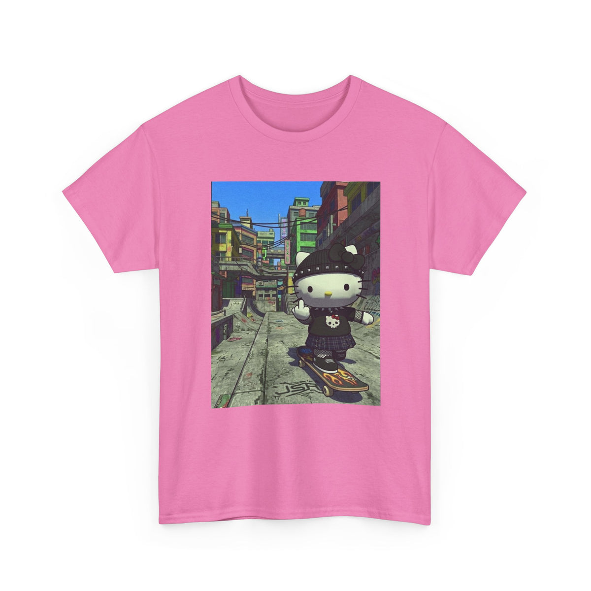 Punk Hello Kitty Flipping The Bird Tee
