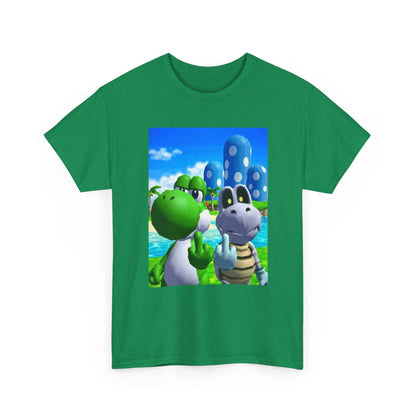 Yoshi and Dry Bones Flipping The Bird Tee (Design 4)