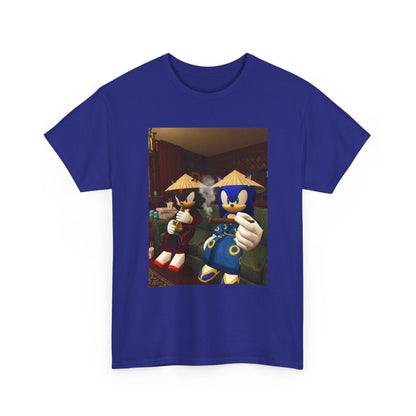 Sonic And Shadow Chilling And Smoking Tee (Design 5)