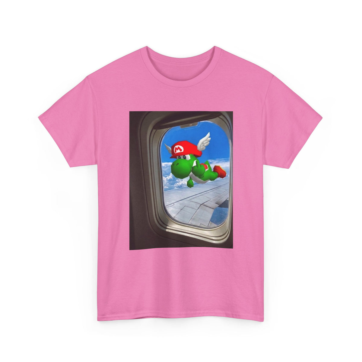 Yoshi Giving The Finger Airplane View Tee