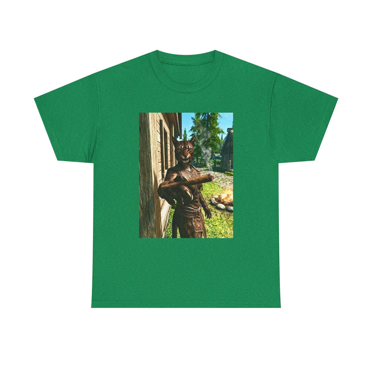 Khajiit Taking A Big Hit Tee