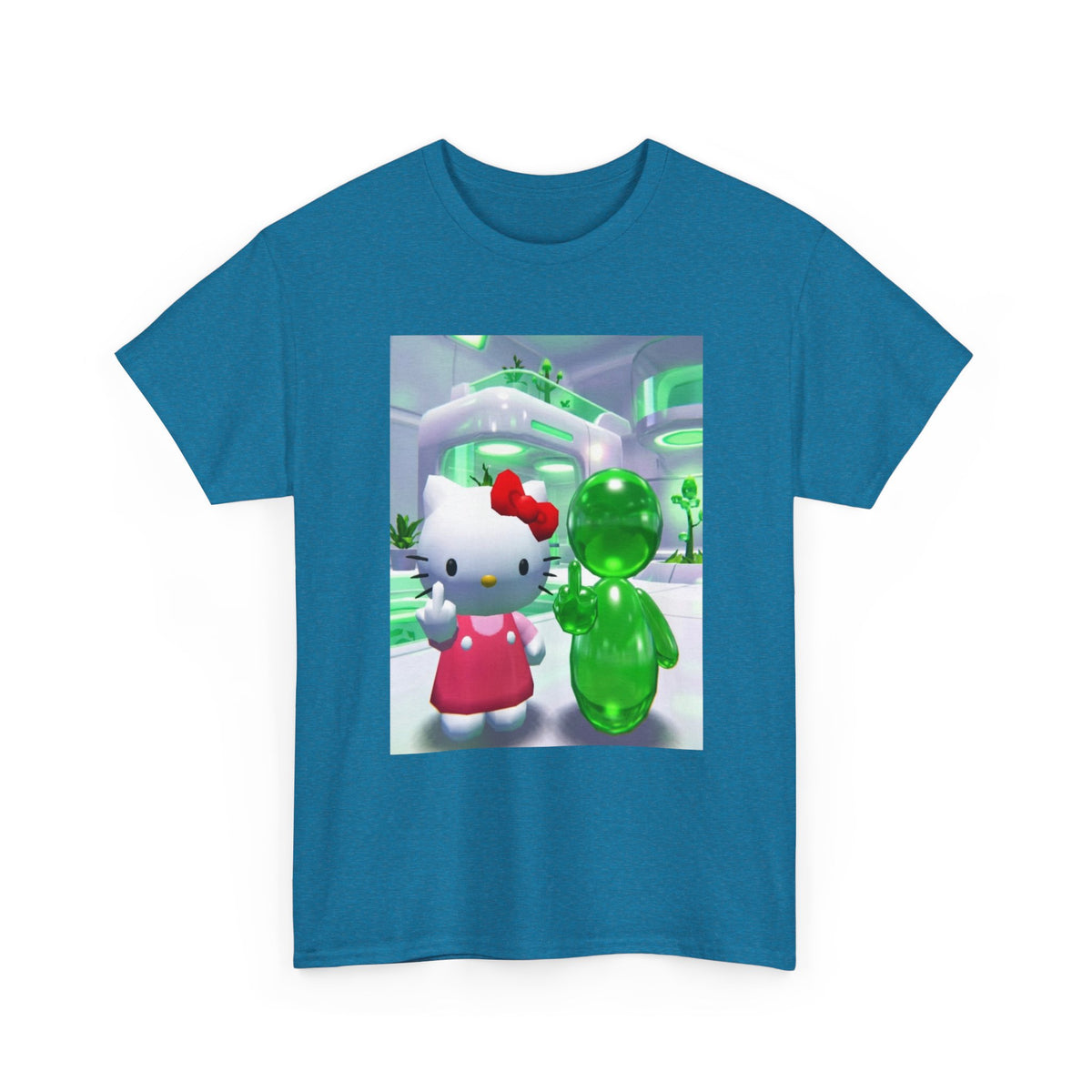 Hello Kitty and Alien Flipping The Bird