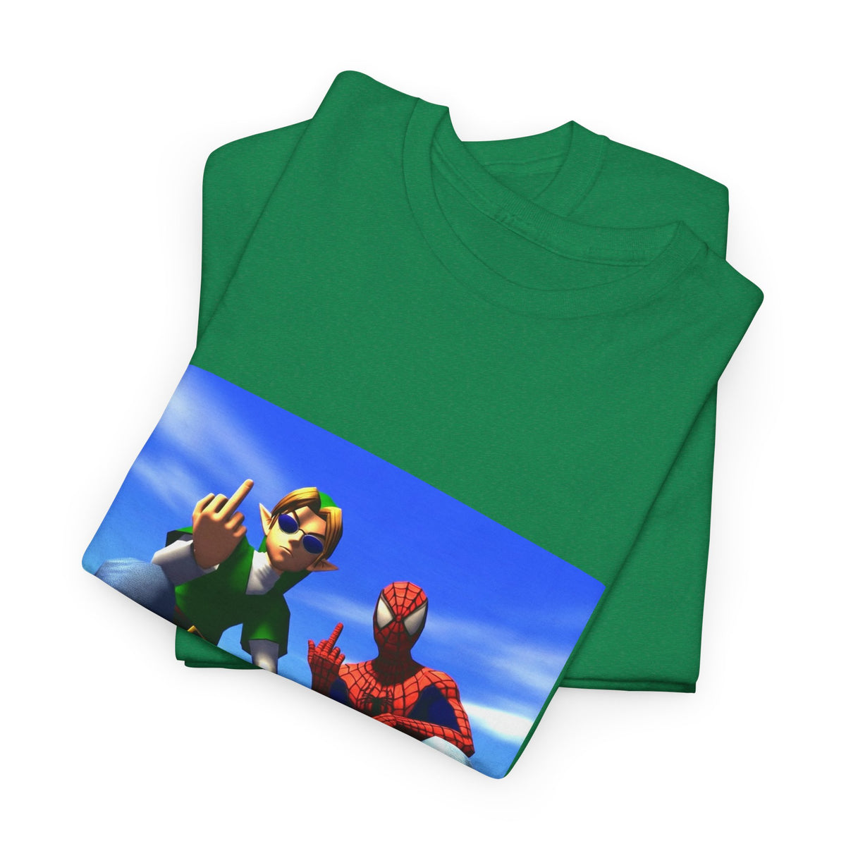 Link And Spider-Man Flipping The Bird
