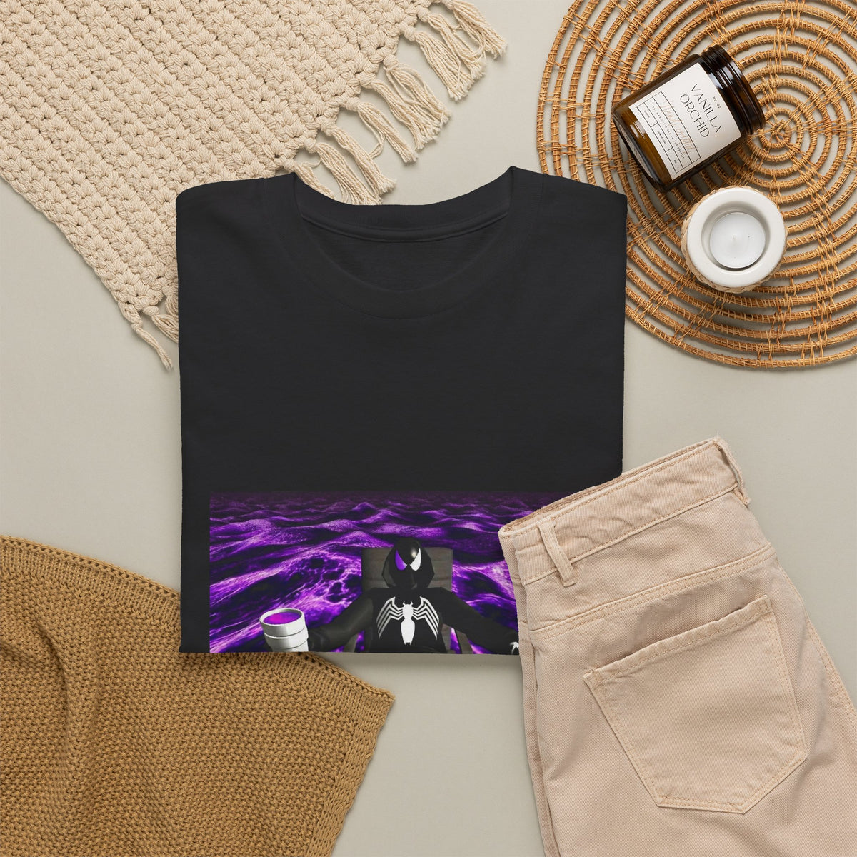 Black Spider-Man Chillin' With Lean Cup Tee