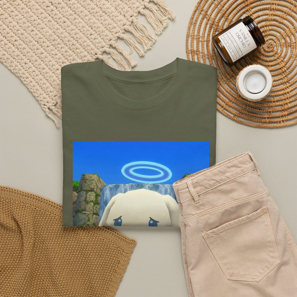 Angel Cinnamoroll Floating By Waterfall Tee