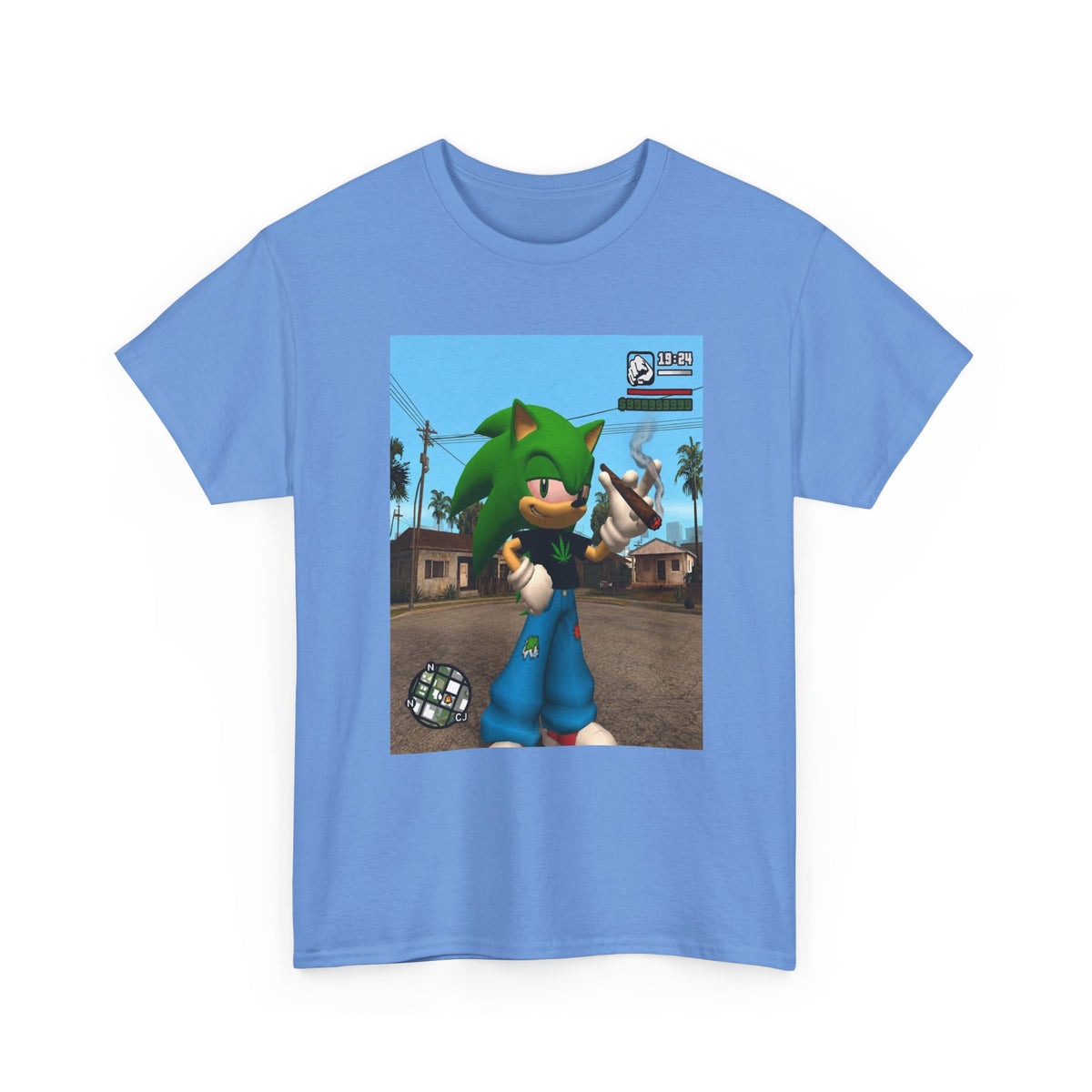 Green Hedgehog Blazin' In San Andreas Tee