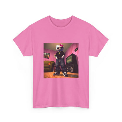 Gangsta Hello Kitty Chillin' In Low Poly Room Tee