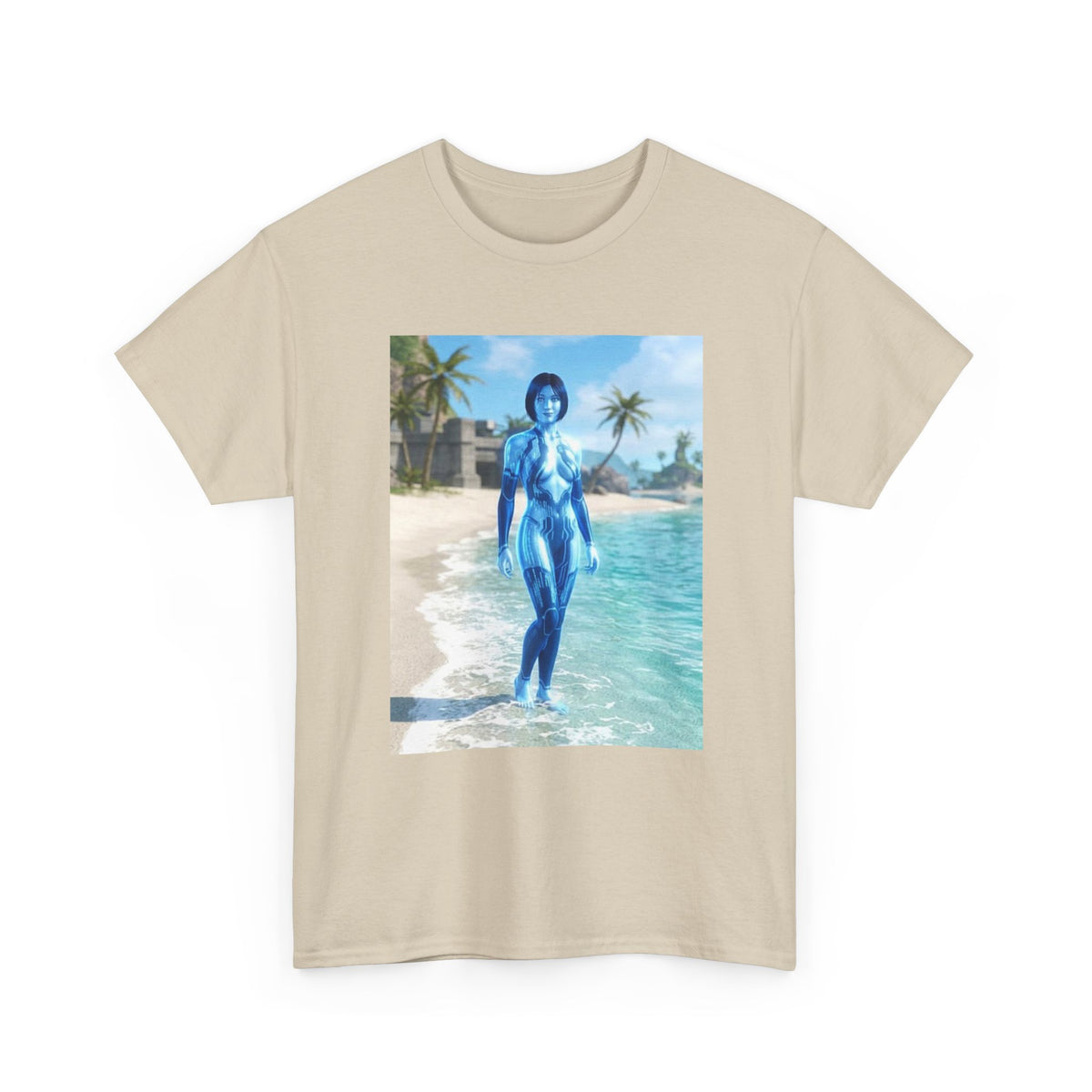 Cortana On Tropical Beach Tee