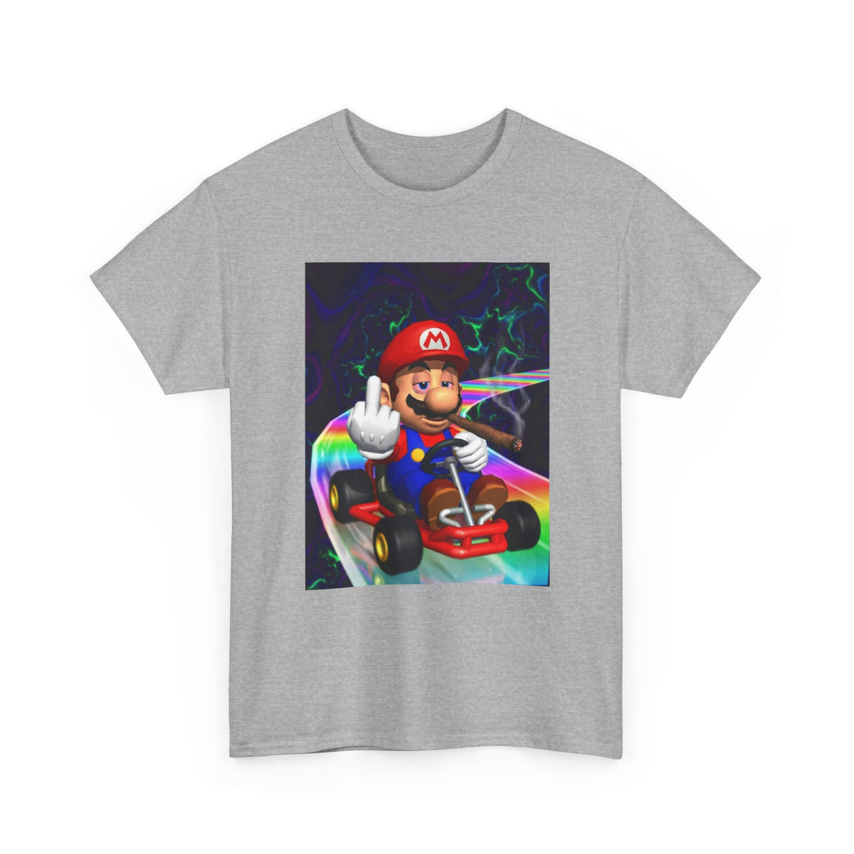 High Mario Karting On Rainbow Road