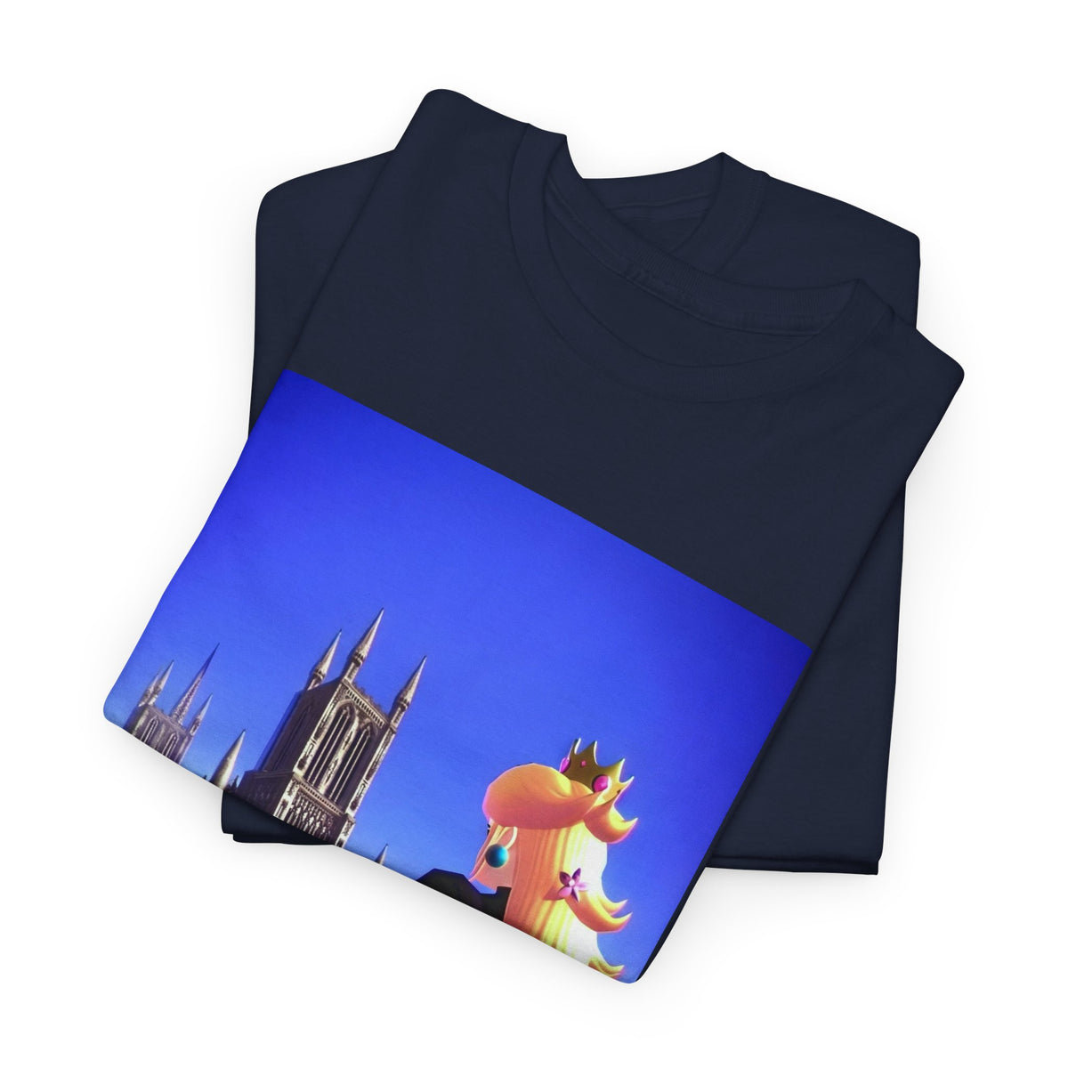 Gothic Princess Peach Gazing At Cathedral