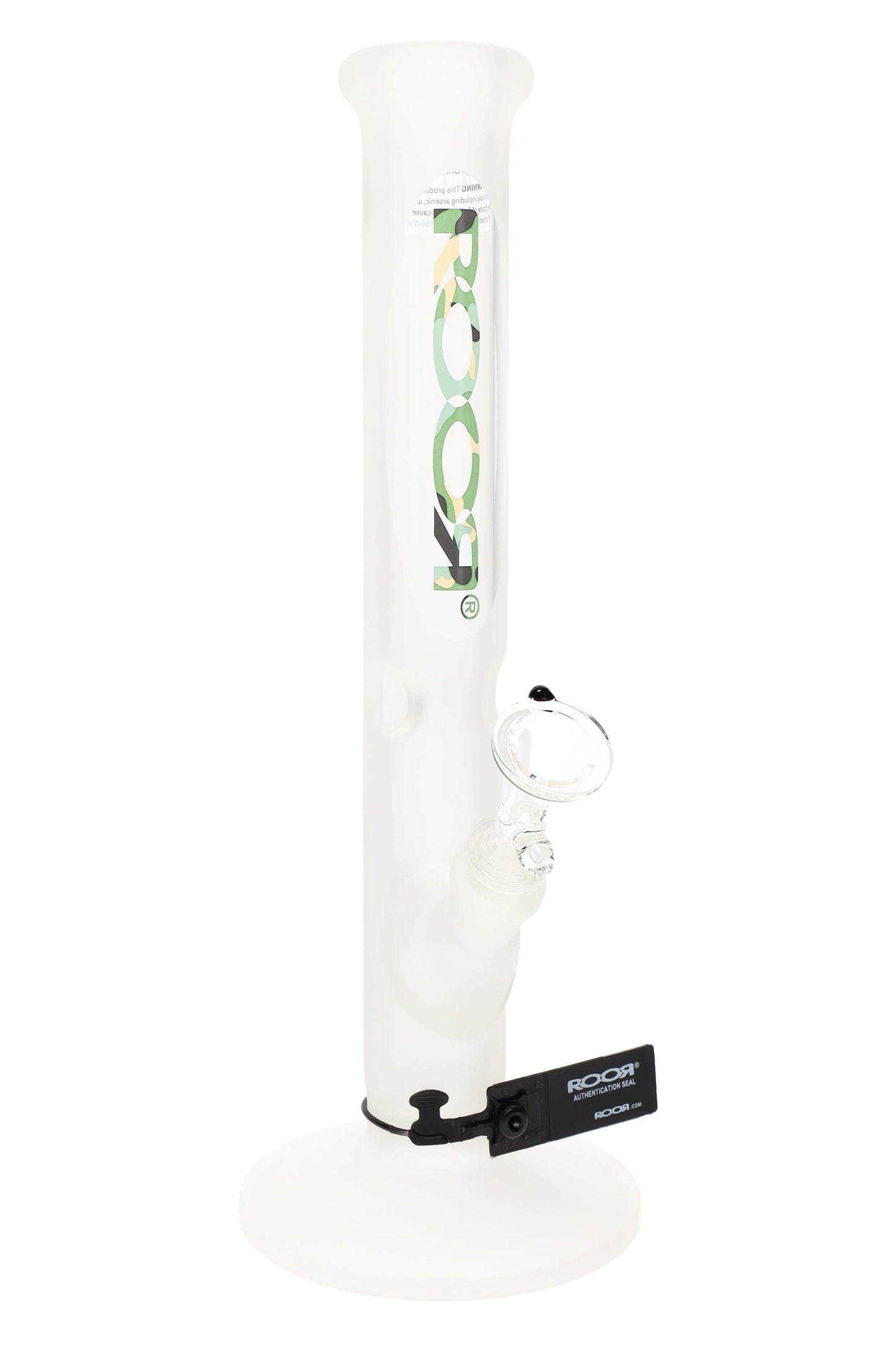 ROOR 14" Frosted Straight Tube Bong – Ice Pinch – 5mm