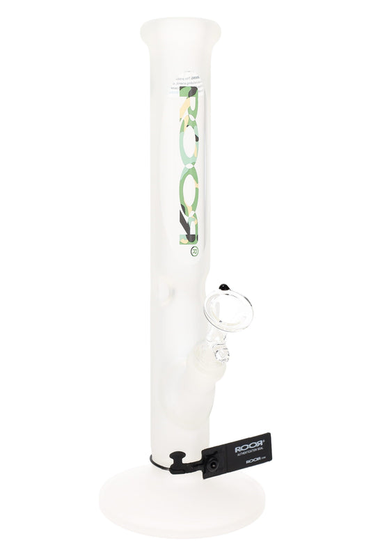 ROOR 14" Frosted Straight Tube Bong – Ice Pinch – 5mm