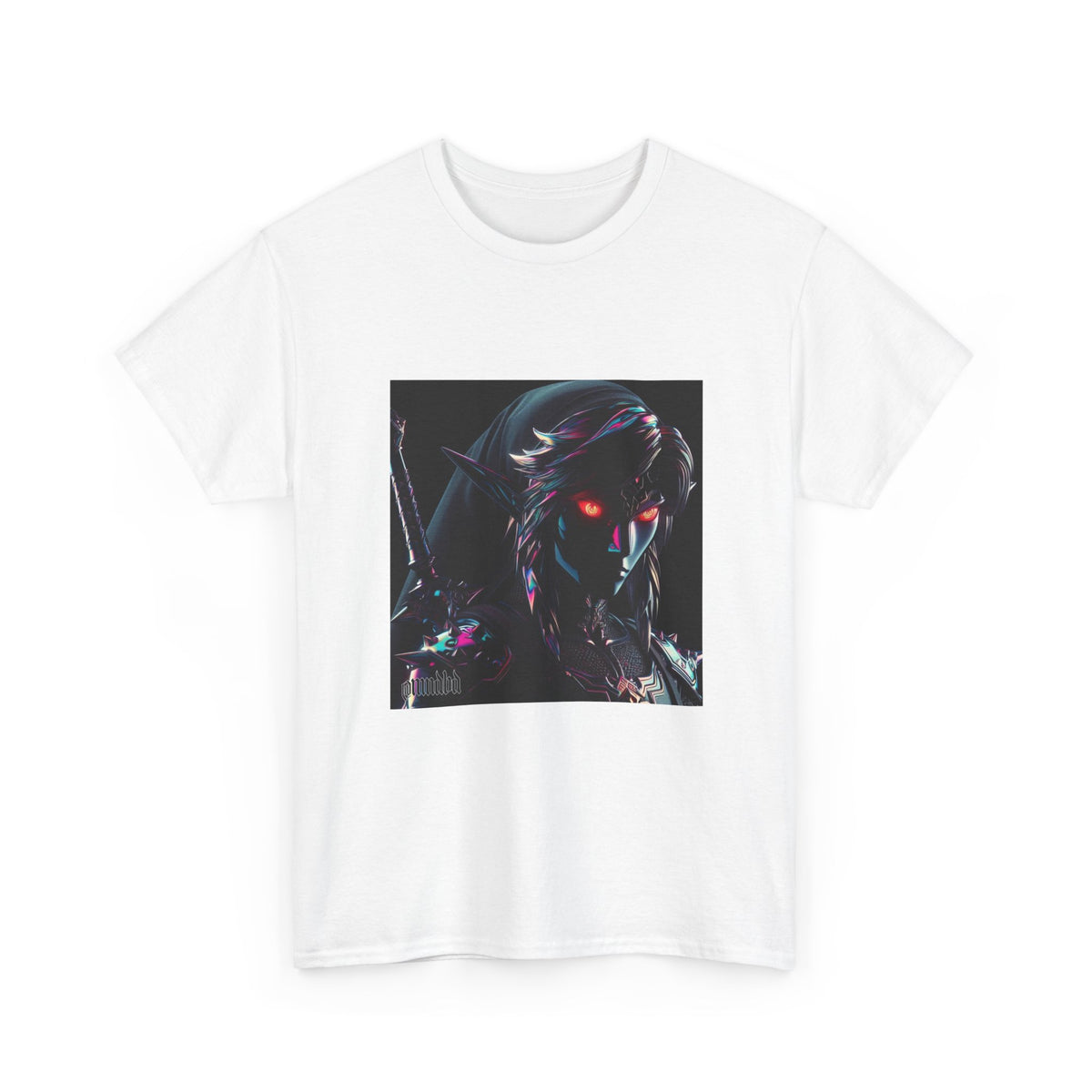 Chrome Dark Elf With Glowing Eyes Tee