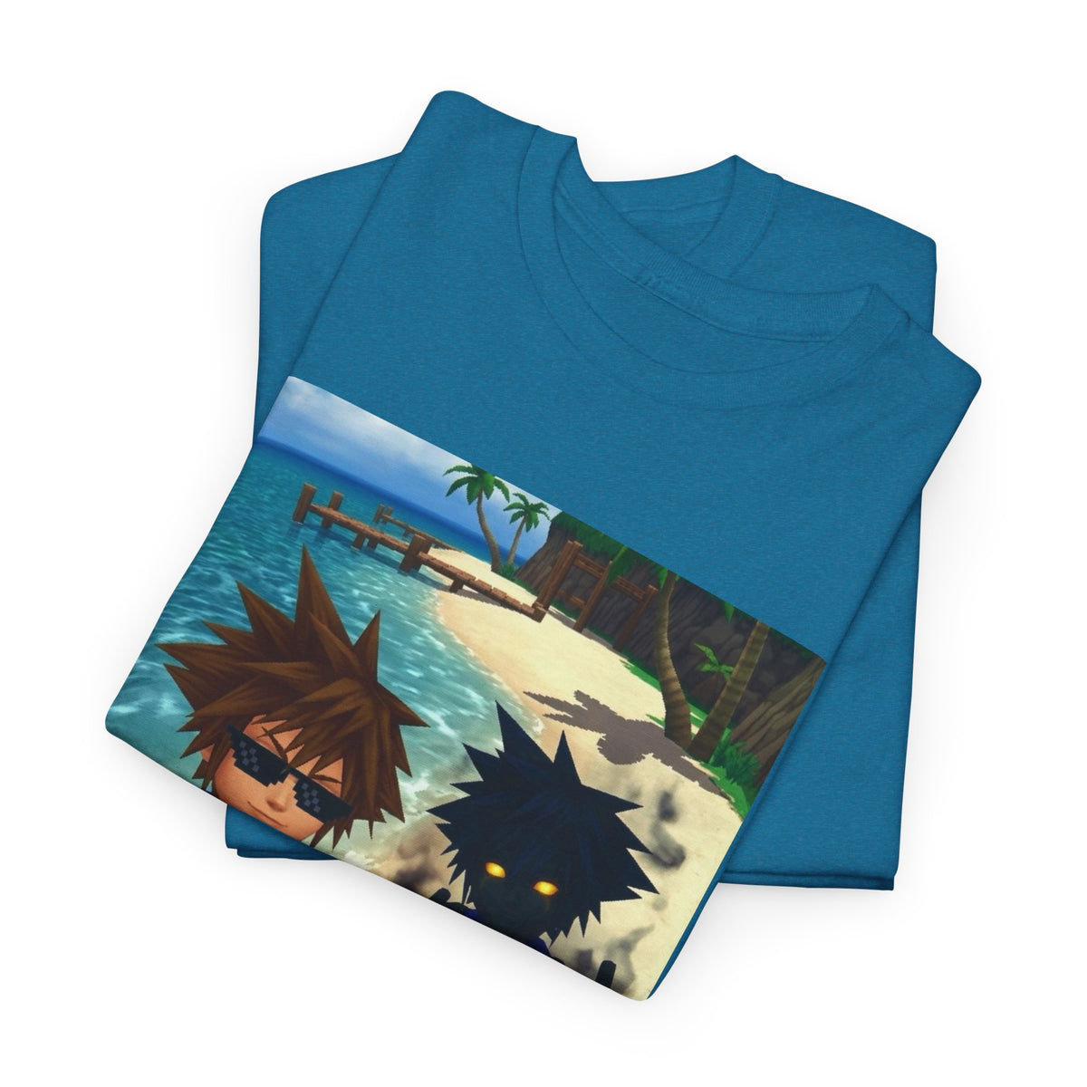 Sora And Dark Form Flipping Off At The Beach