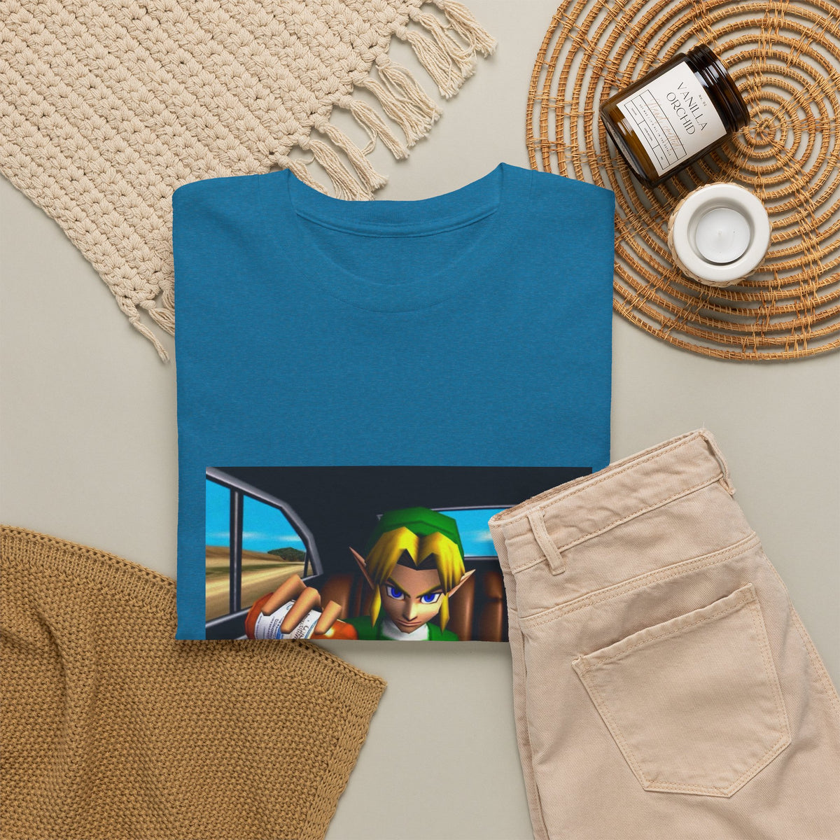 N64 Link Pouring Purple Lean Tee