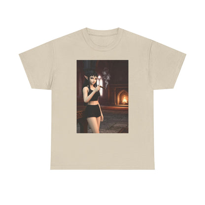 Dark Elf Girl Smoking Cigar Tee