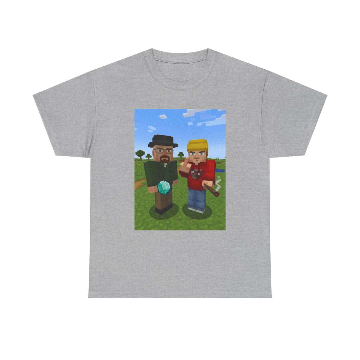 Pixelated Duo In The Green Field Tee