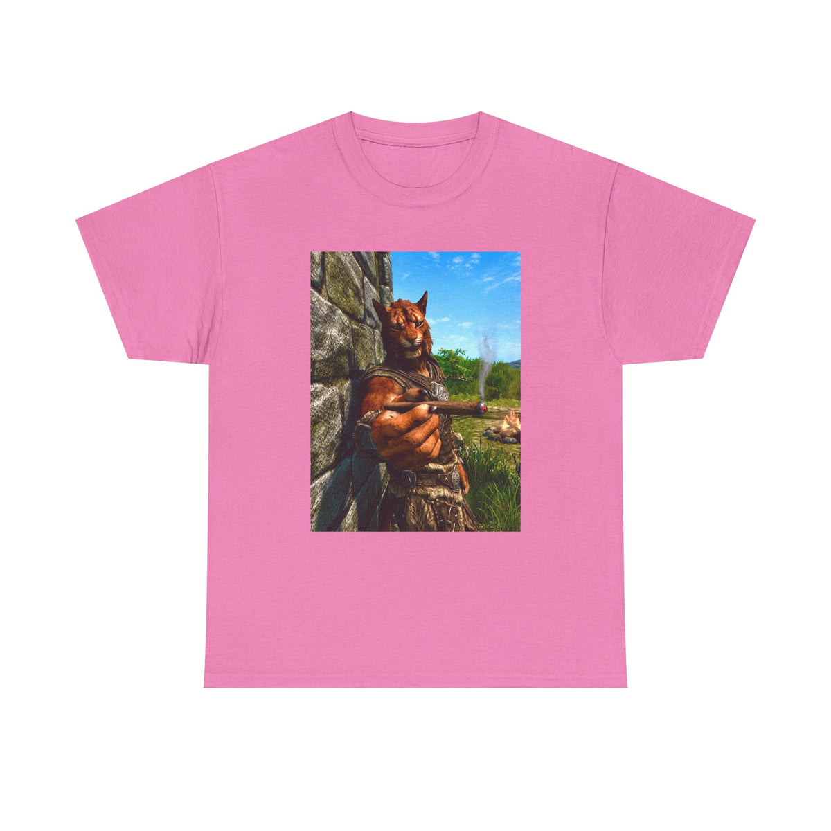 Khajiit Offering Smokin' Cigar Tee