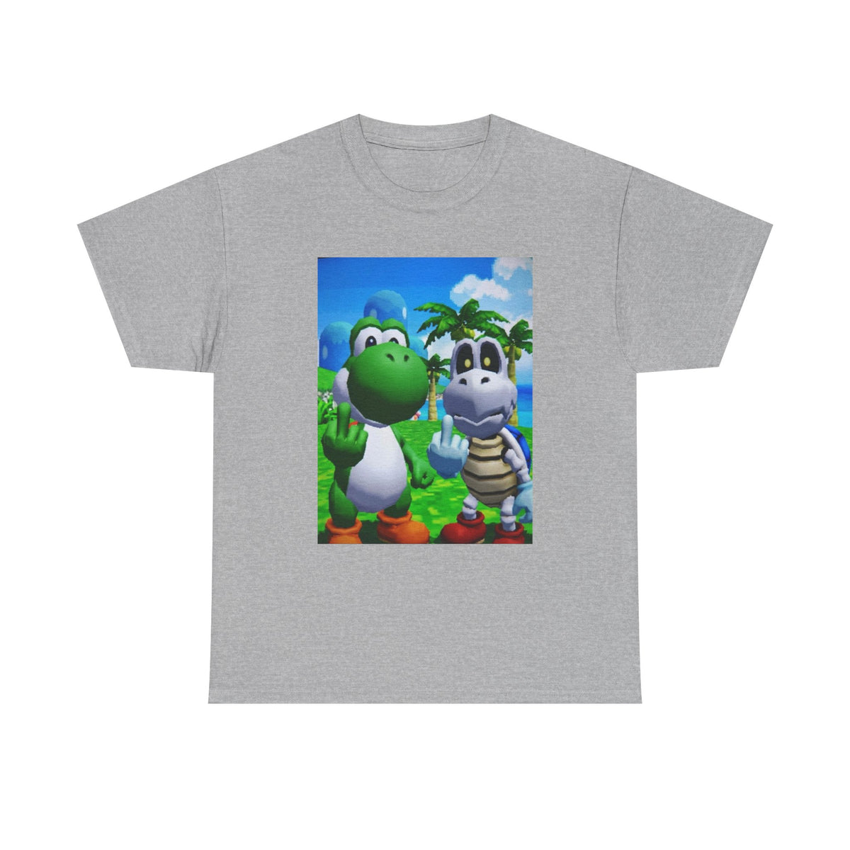 Yoshi And Dry Bones Flipping The Bird Tee