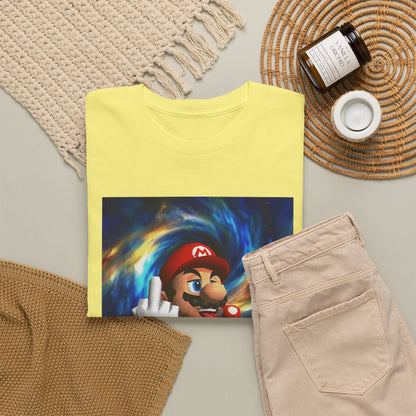 Mario Showing Middle Finger With Mushroom