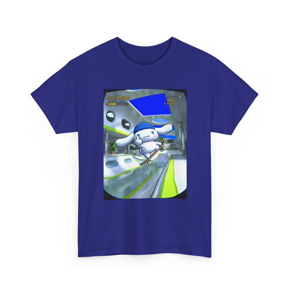 Skater Cloud Dog Flipping Bird Tee