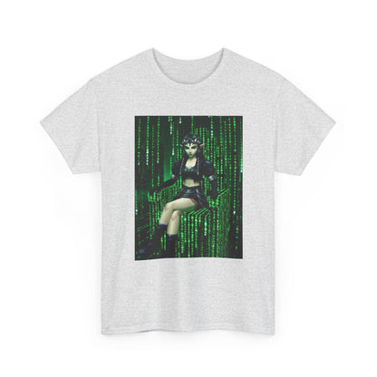 Cyberpunk Elf Queen In The Matrix City Tee