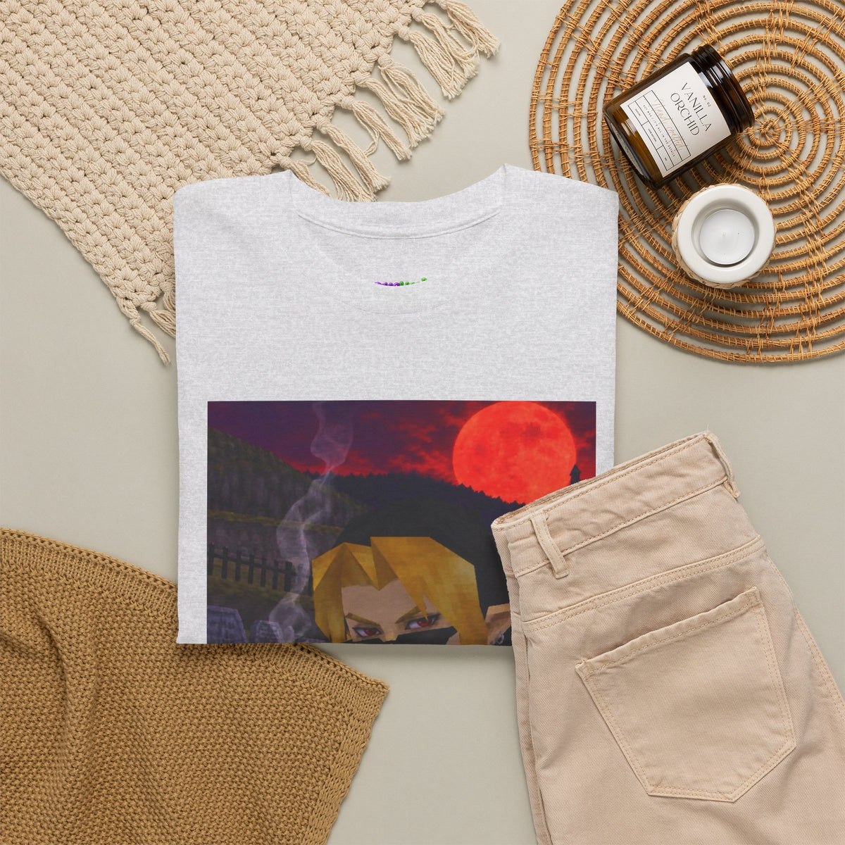 Mystic Green Canvas Graphic Tee