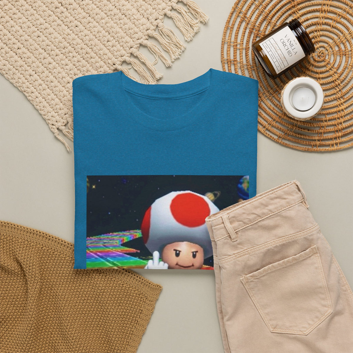 Toad Flipping The Bird On Rainbow Road