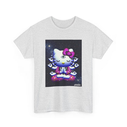 Third Eye Kitty Meditating In Space Tee