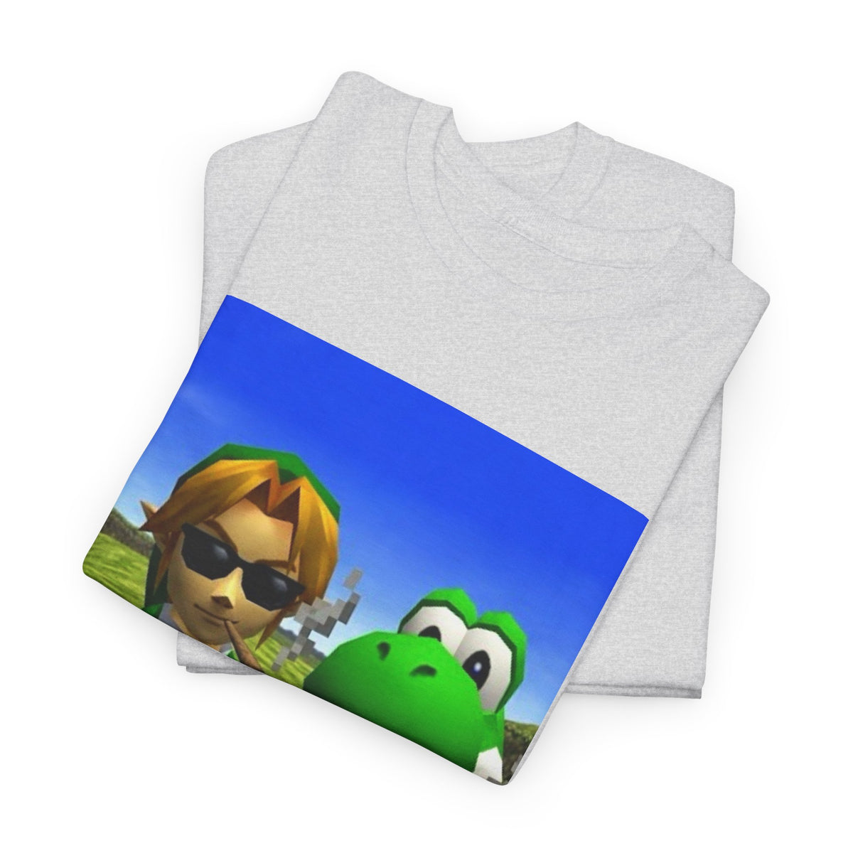 Link And Yoshi Flipping Off The World