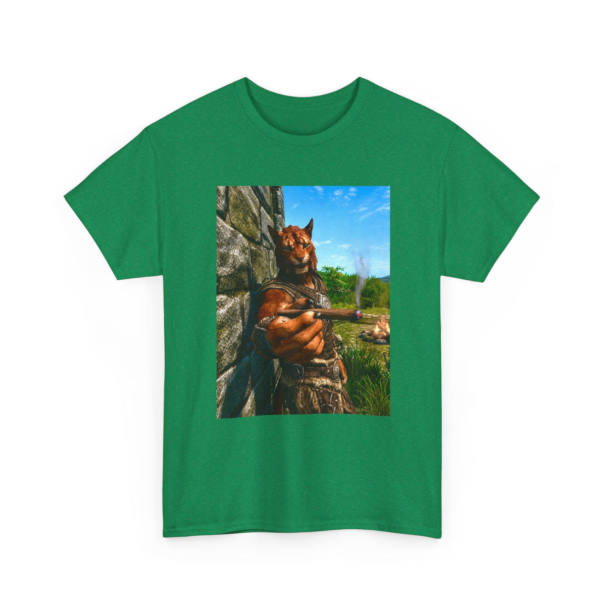 Khajiit Offering Smokin' Cigar Tee