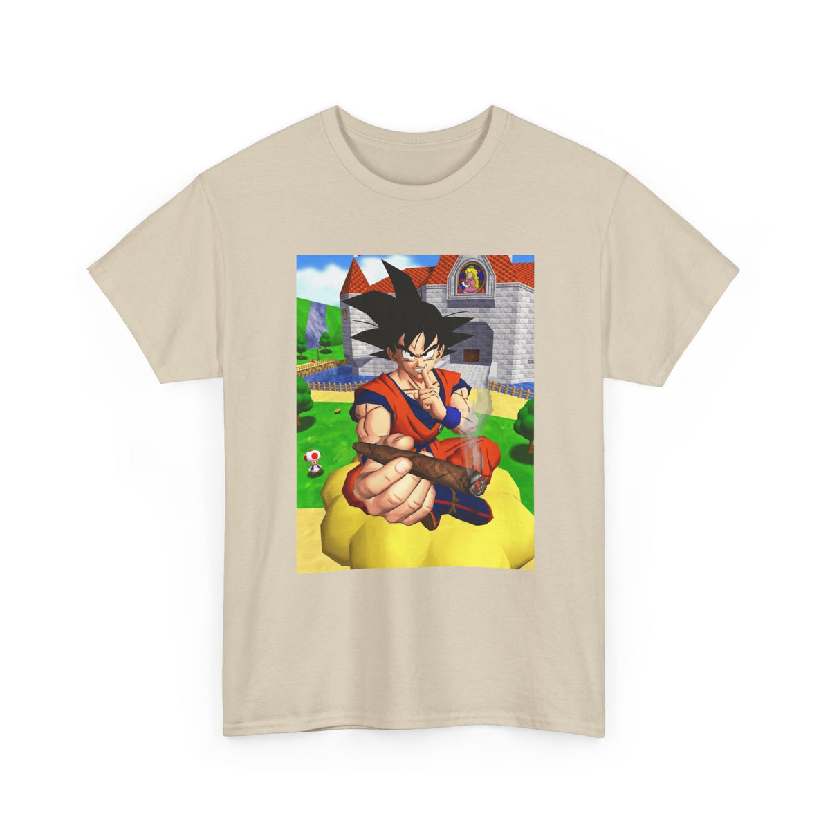 Goku Blazing On Nimbus At Mushroom Kingdom