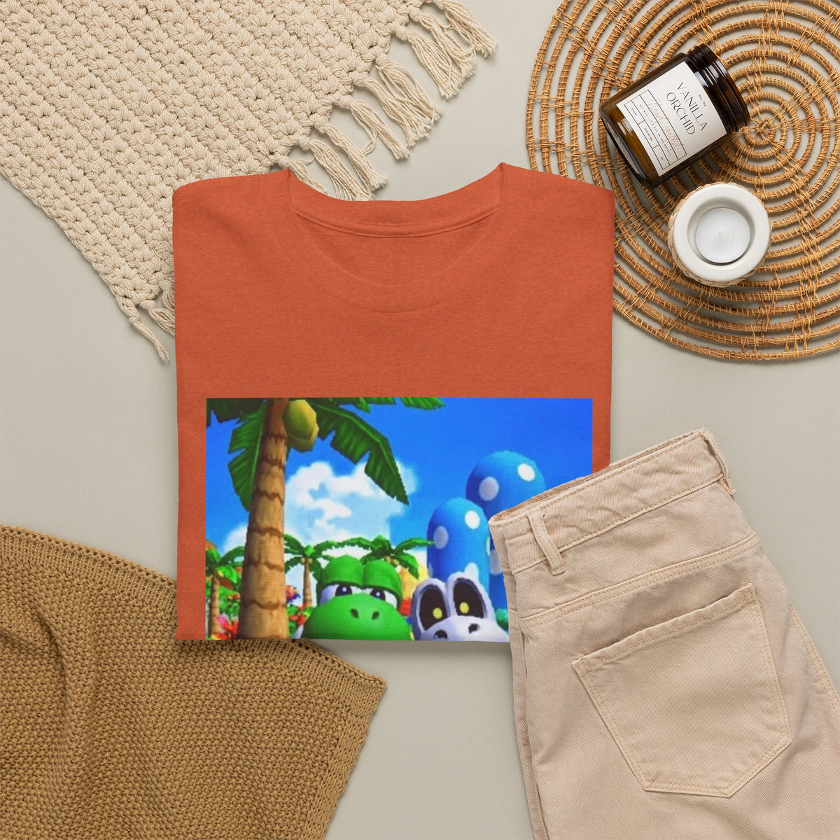 Yoshi And Dry Bones Flipping The Bird Tee (Design 6)
