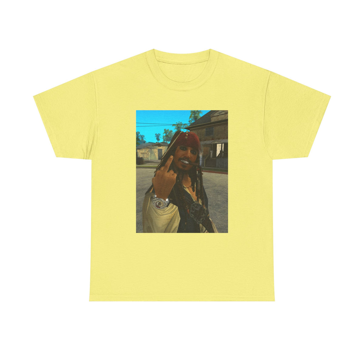 Gangster Jack Sparrow Flipping The Bird Tee