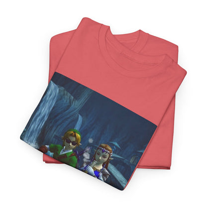 Link And Zelda Chilling With A Bong Tee