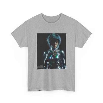 Chrome Cybernetic Woman Contemplating