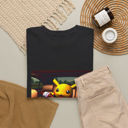Pikachu Pouring Lean In Car Tee